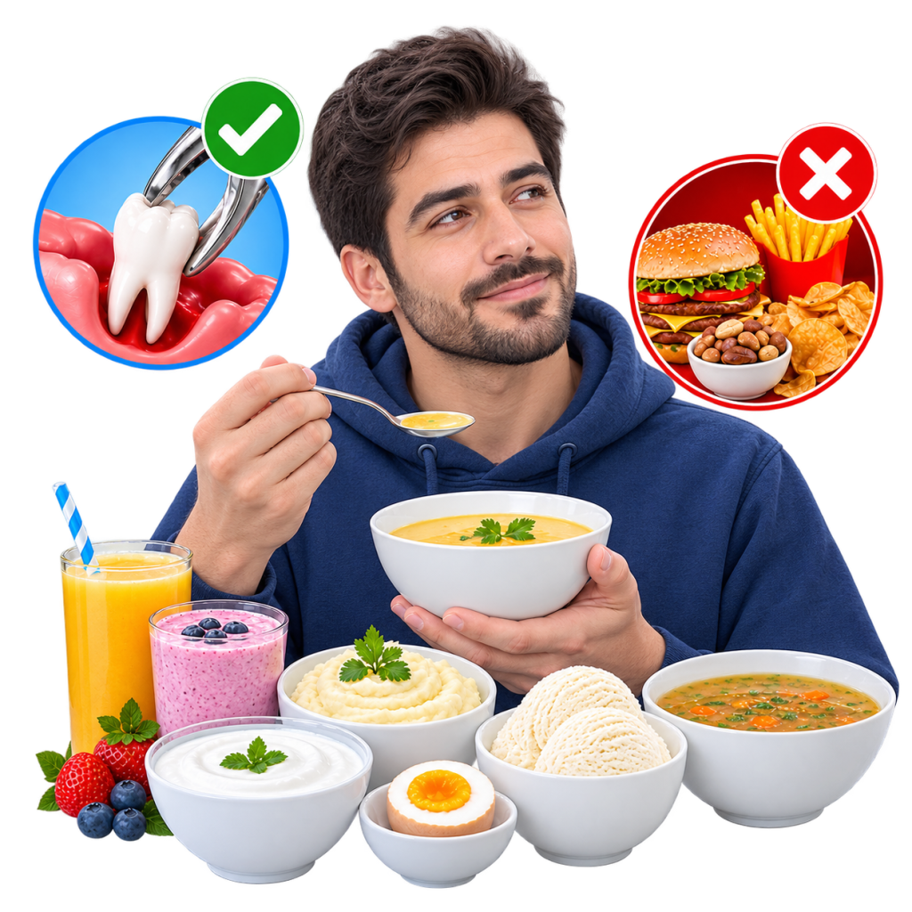 بعد از کشیدن دندان عقل چه بخوریم