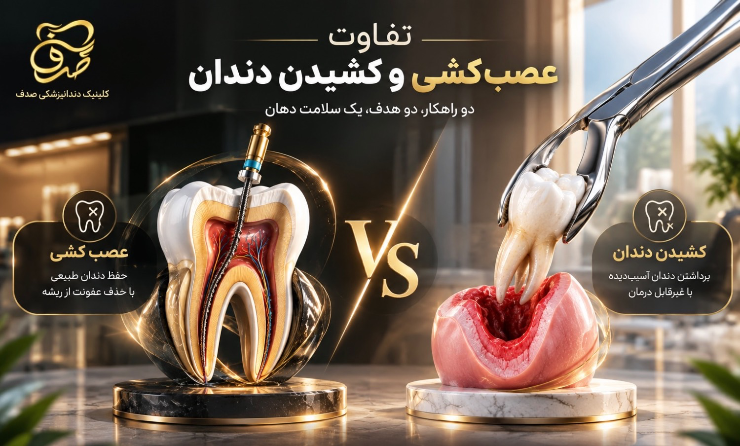 تفاوت عصب کشی و کشیدن دندان
